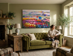 Quadro murale dipinto LANDSCAPE 1 parte - immagine 3