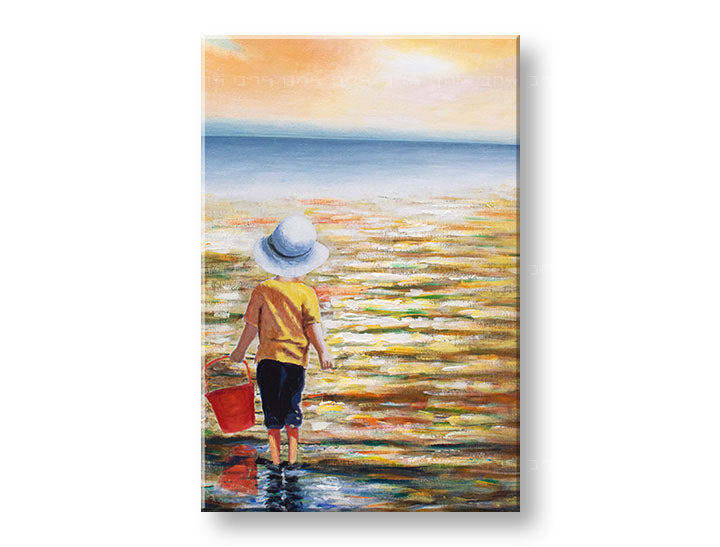 Quadro dipinto a mano per parete MARE 60x90 cm – prospettiva 3D su tela con cornice in legno | 100% originale | acrilico su tela ARTMIE | Papilora.sk