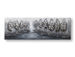 Quadro murale dipinto TREES 1 parte CWFTR029 - 150x50 cm