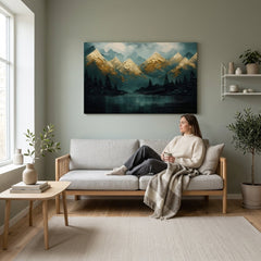 Quadro murale moderno Montagne del sole al tramonto - PREMIUM ART - immagine 2