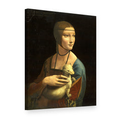 Quadro su tela Dama con l'ermellino – Leonardo da Vinci, vista 3D