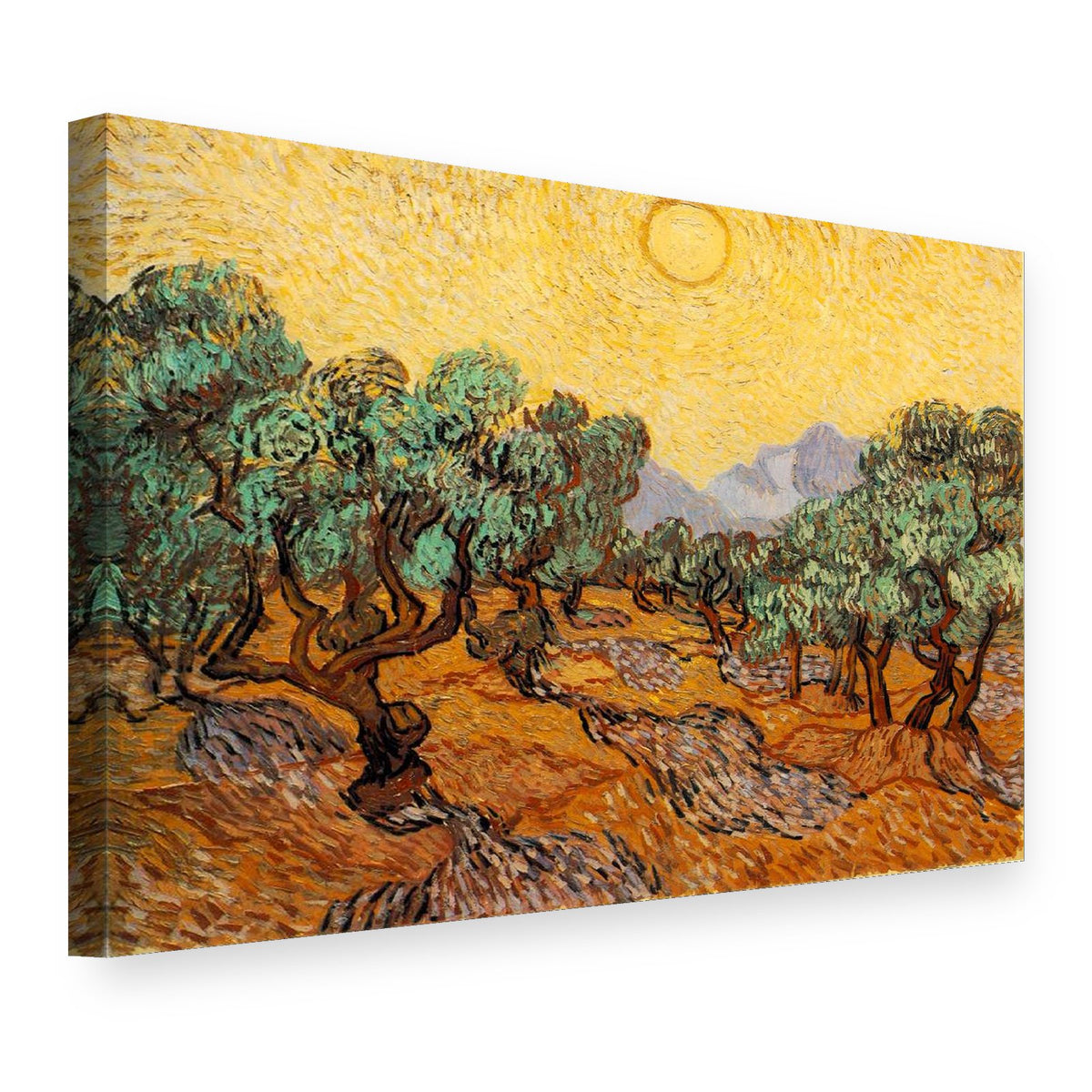 Quadro su tela Gli ulivi – Vincent van Gogh, vista 3D