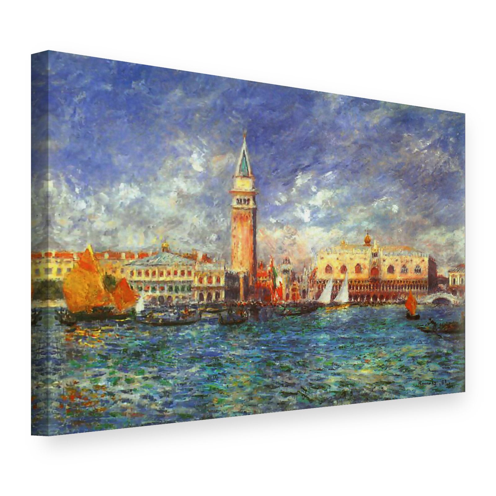 Quadro su tela Il Palazzo Ducale a Venezia – Pierre-Auguste Renoir, vista 3D
