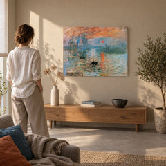 Quadro su tela Impressione, levar del sole – Claude Monet in soggiorno