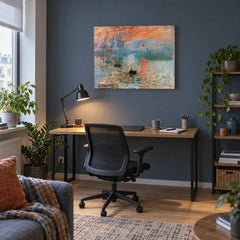 Quadro su tela Impressione, levar del sole – Claude Monet nello studio