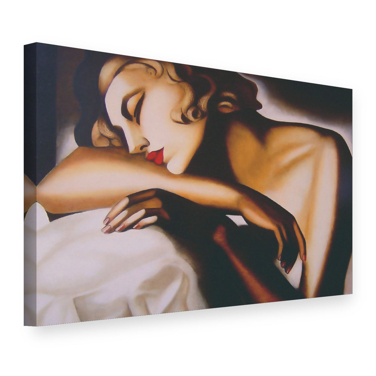 Quadro su tela La dormiente – Tamara de Lempicka, vista 3D