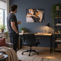 Quadro su tela La dormiente – Tamara de Lempicka nello studio