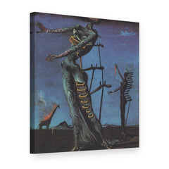 Quadro su tela La giraffa in fiamme – Salvador Dalí, vista 3D