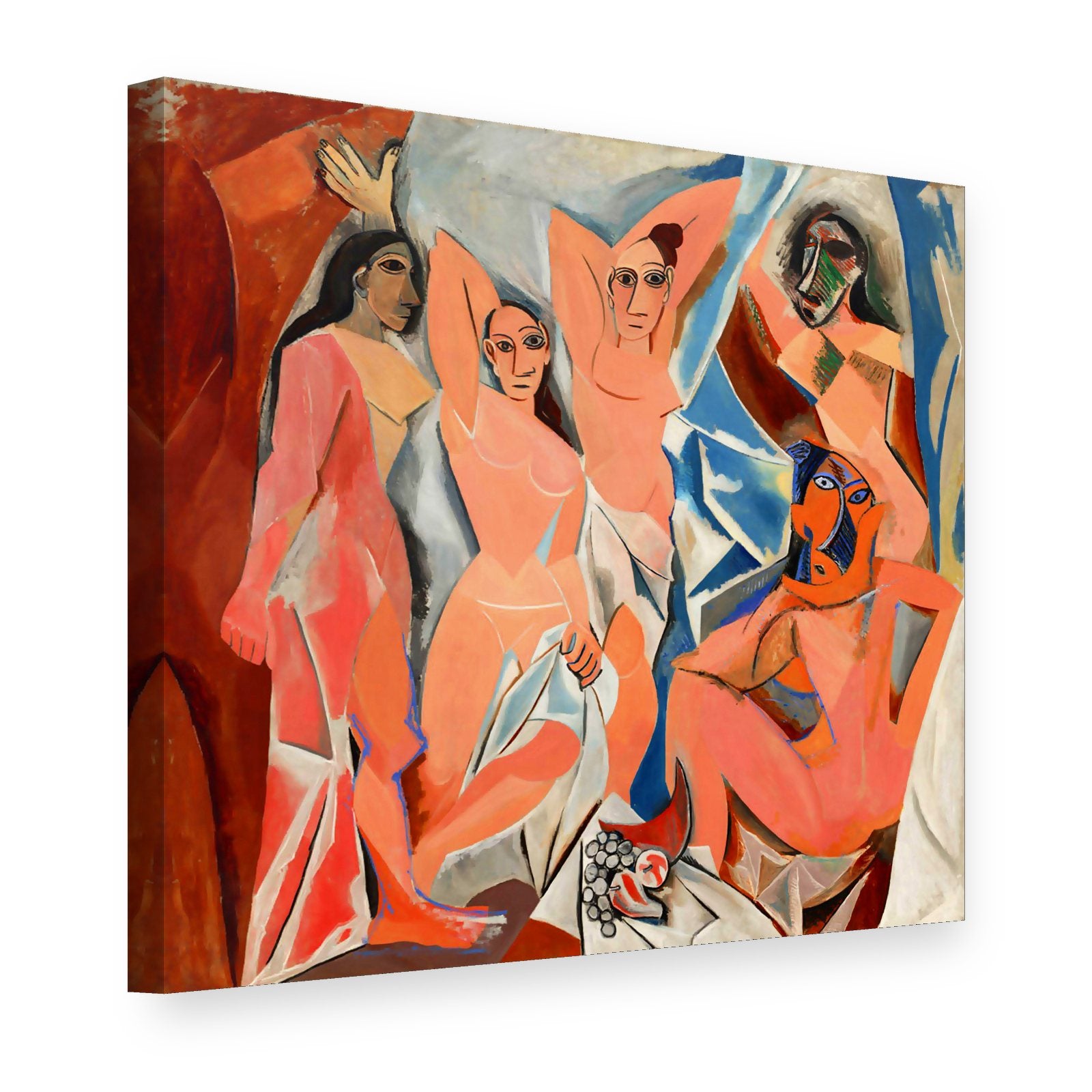 Quadro su tela Les Demoiselles d'Avignon – Pablo Picasso, vista 3D