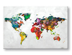 Quadro su tela MAPPA DEL MONDO