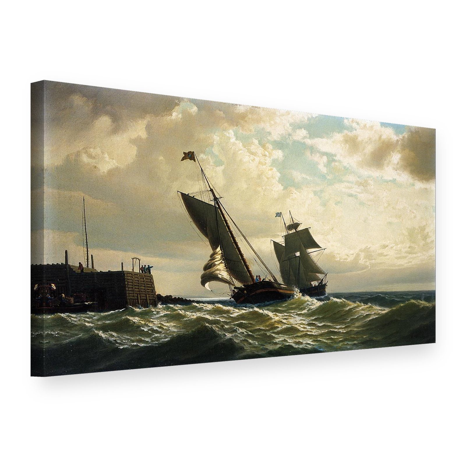Quadro su tela Nave che entra in porto – William Bradford, vista 3D