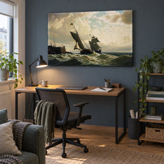 Quadro su tela Nave che entra in porto – William Bradford nello studio