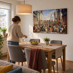Quadro su tela Nozze di Cana – Paolo Veronese in sala da pranzo