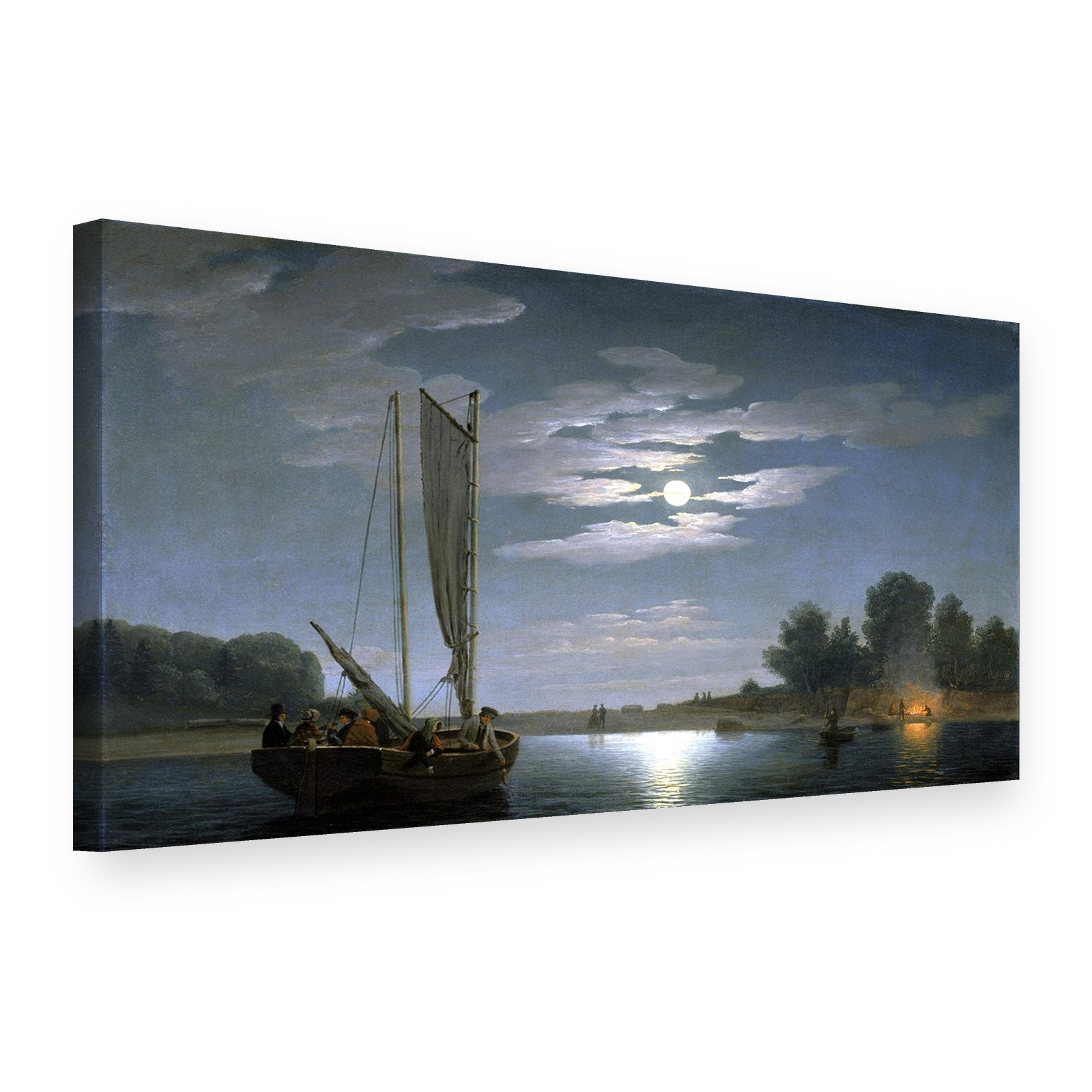 Quadro su tela Pescatori in mare – Fitz Henry Lane, vista 3D