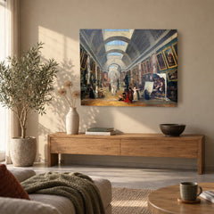 Quadro su tela Progetto per la Grande Galerie del Louvre – Hubert Robert in soggiorno