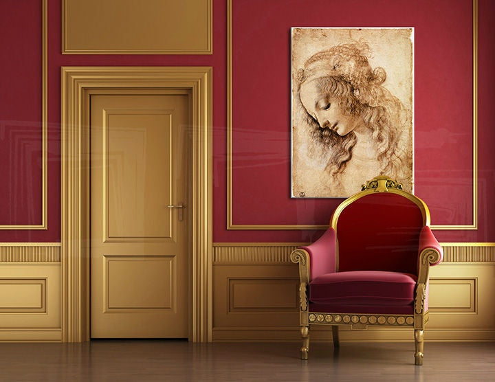 L'immagine su tela TESTA DI DONNA - Leonardo Da Vinci