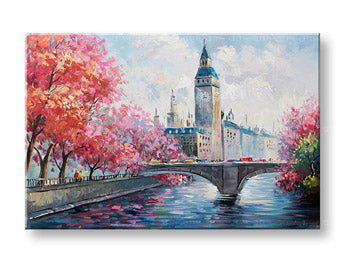 Pittura murale dipinta CITY 1 parte CFACT011 - 90x60 cm