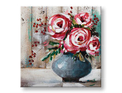 Quadro murale dipinto FIORI 1 parte CFAFL005 - 70x70 cm