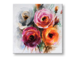 Quadro murale dipinto FIORI 1 parte CFAFL017 - 70x70 cm
