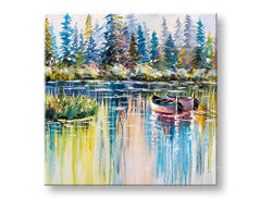 Quadro murale dipinto LANDSCAPE 1 parte CFALN013 - 60x60 cm