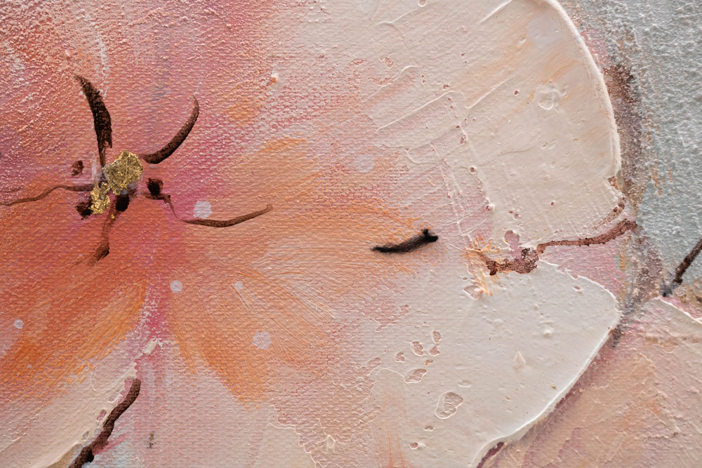 Quadro murale dipinto FIORI IN VASO 1 pezzo