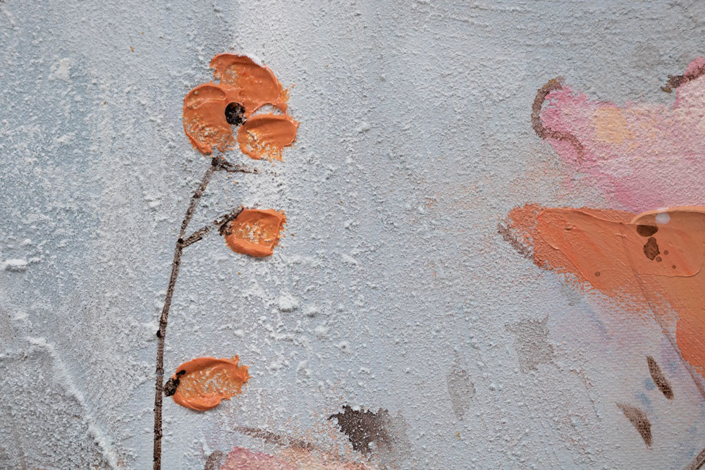 Quadro murale dipinto FIORI IN VASO 1 pezzo - immagine 5