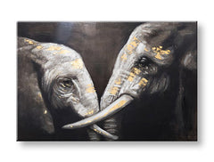 Quadro murale dipinto SLONY 1 parte CWFAN083 - 120x80 cm