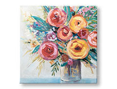 Quadro murale dipinto FIORI 1 parte CWFFL038 - 80x80 cm