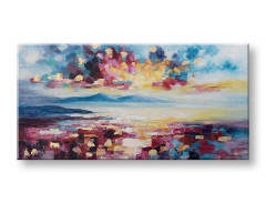 Quadro murale dipinto ABSTRAKT 1 parte CWFLN044 - 140x70 cm