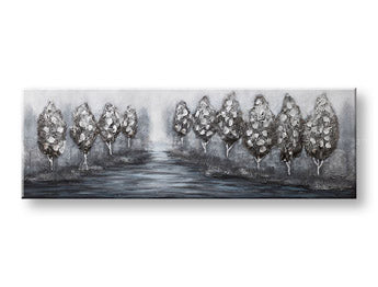 Quadro murale dipinto TREES 1 parte CWFTR029 - 150x50 cm