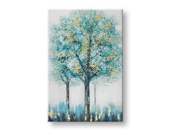 Quadro murale dipinto TREES 1 parte CWFTR086 - 80x120 cm