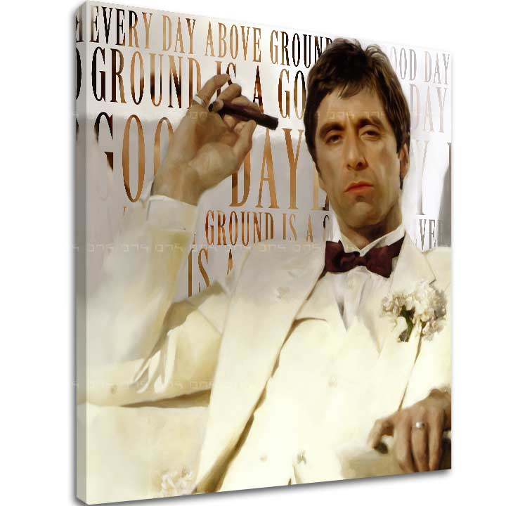 Scarface dipinto su tela Ogni giorno in superficie è un buon giorno - immagine 2