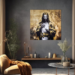 Tocco d'oro su tela Forza di Cristo