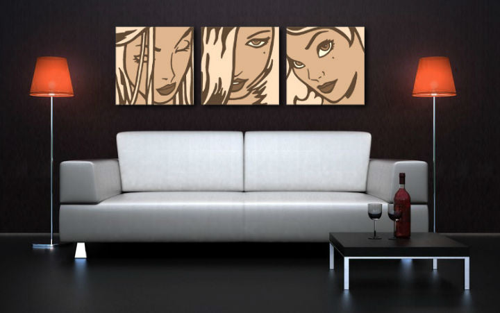 Quadro POP Art dipinto a mano LICHTENSTEIN | varie misure