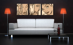 Quadro POP Art dipinto a mano LICHTENSTEIN | varie misure