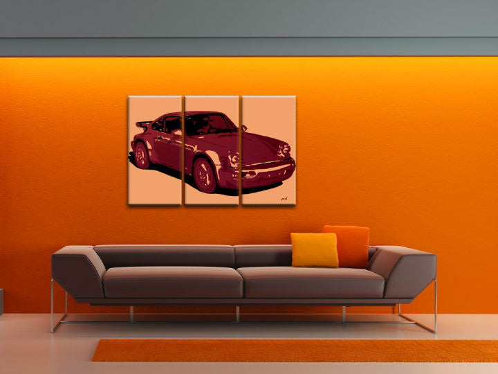 Quadro POP Art dipinto a mano PORSCHE 911 | varie dimensioni