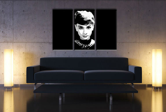 Quadro POP Art dipinto a mano Audrey HEPBURN | varie dimensioni