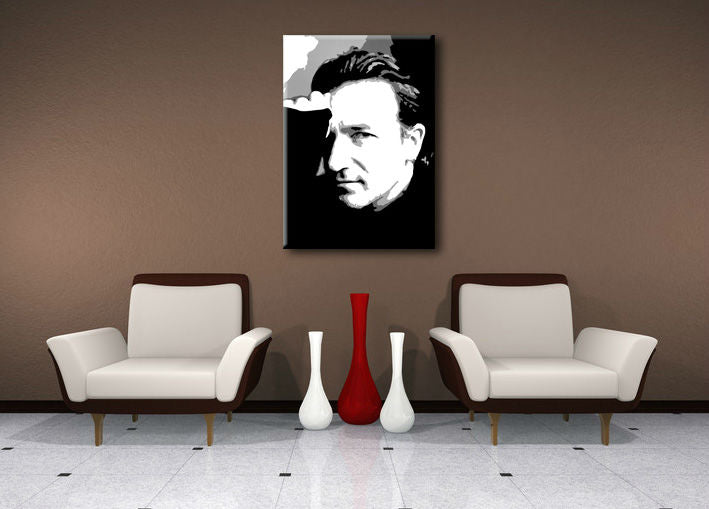 Quadro POP Art dipinto a mano Bono-U2 | varie dimensioni
