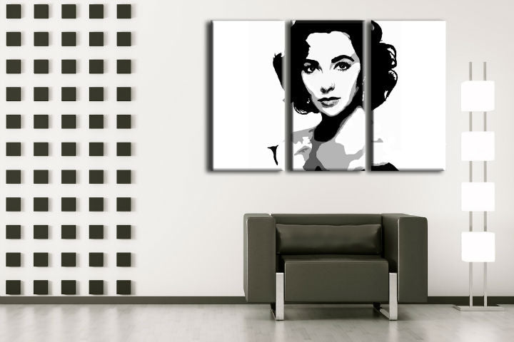 Quadro POP Art dipinto a mano Elizabeth Taylor | varie dimensioni