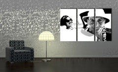 Quadro POP Art dipinto a mano Fear and Loathing in Las Vegas 3 pezzi lv