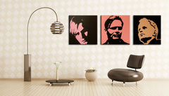 Dipinto a mano POP Art Herbert Grônemeyer 3 pezzi hg