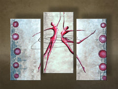 Quadro dipinto a mano LOVE 3 pezzi NU0028E3 | varie misure
