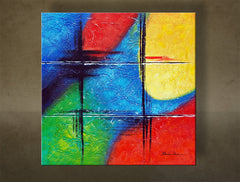 Quadro dipinto su muro ABSTRACT NU0008E1 | varie misure