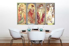 Quadro su tela QUATTRO STAGIONI 120x70 cm – Alfons Mucha | varie misure