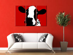 Quadro POP Art dipinto a mano Mucca | varie dimensioni